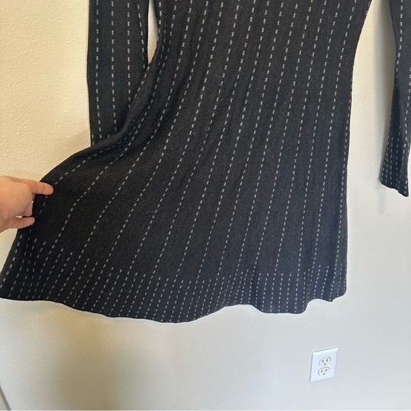 KIMSON KLOVER Wool Silk V-Neck Sweater A-Line Dress Womens Xl - Picture 2 of 6